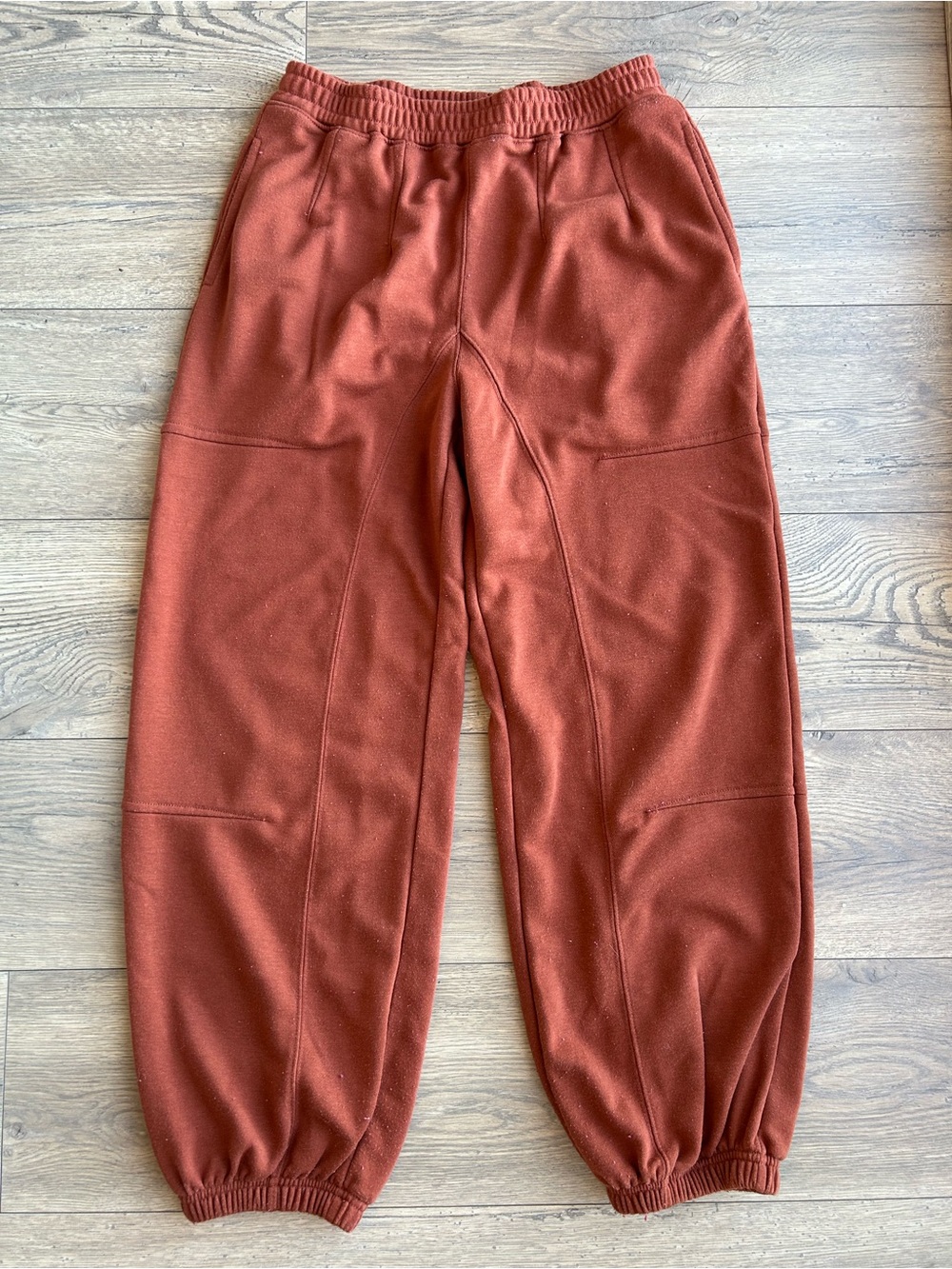 Anrabess Rust Fleece Jogger Pants